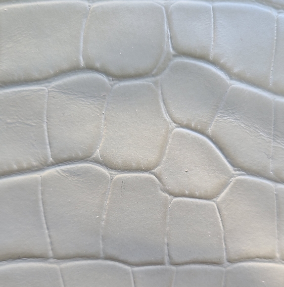 Schutz Maryana Lo Cream Croc Leather Kitten Heel Tall Boots - Size 7 - Picture 12 of 16